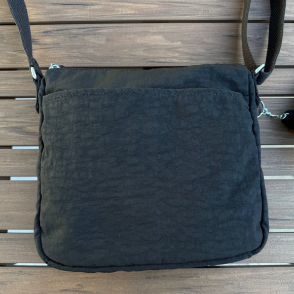Kipling Crossbody Bag Black Nylon Adjustable Strap Monkey Charm - Picture 3 of 7